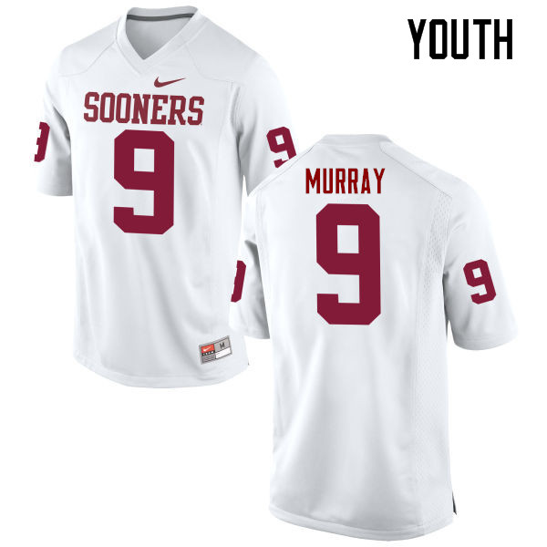 Youth Oklahoma Sooners #9 Kenneth Murray College Football Jerseys Game-White - Click Image to Close